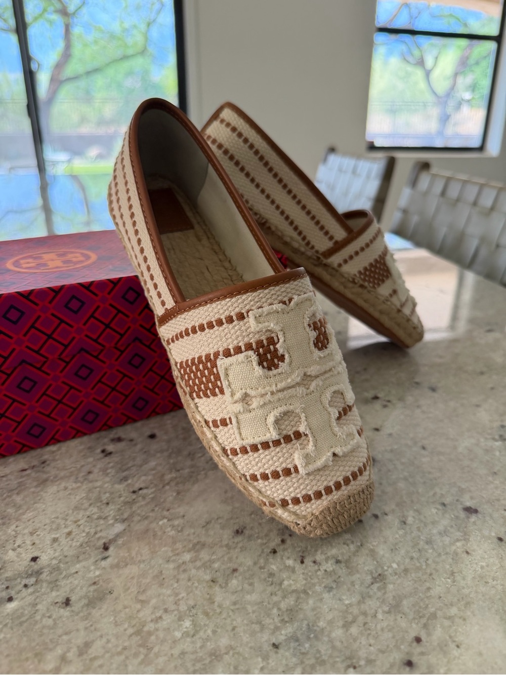 Tory Burch Natural and Tan Espadrille Flats - Picture 3 of 10